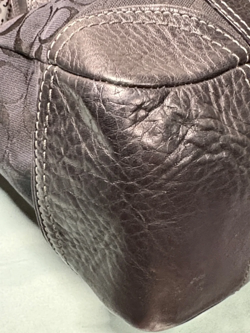 Coach Gallery Tote in Signature Canvas Brown Black Gold F79609 EUC - Picture 7 of 15